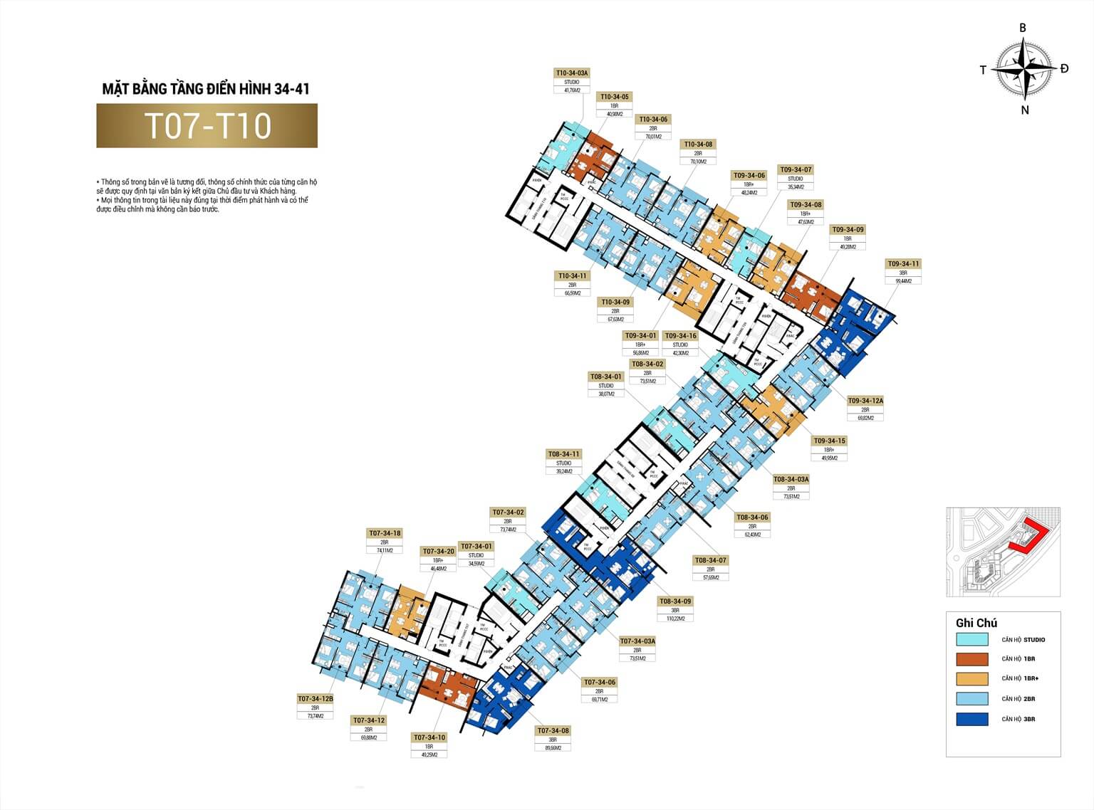 mặt bằng dự án elite city hạ long tòa btầng 34-41